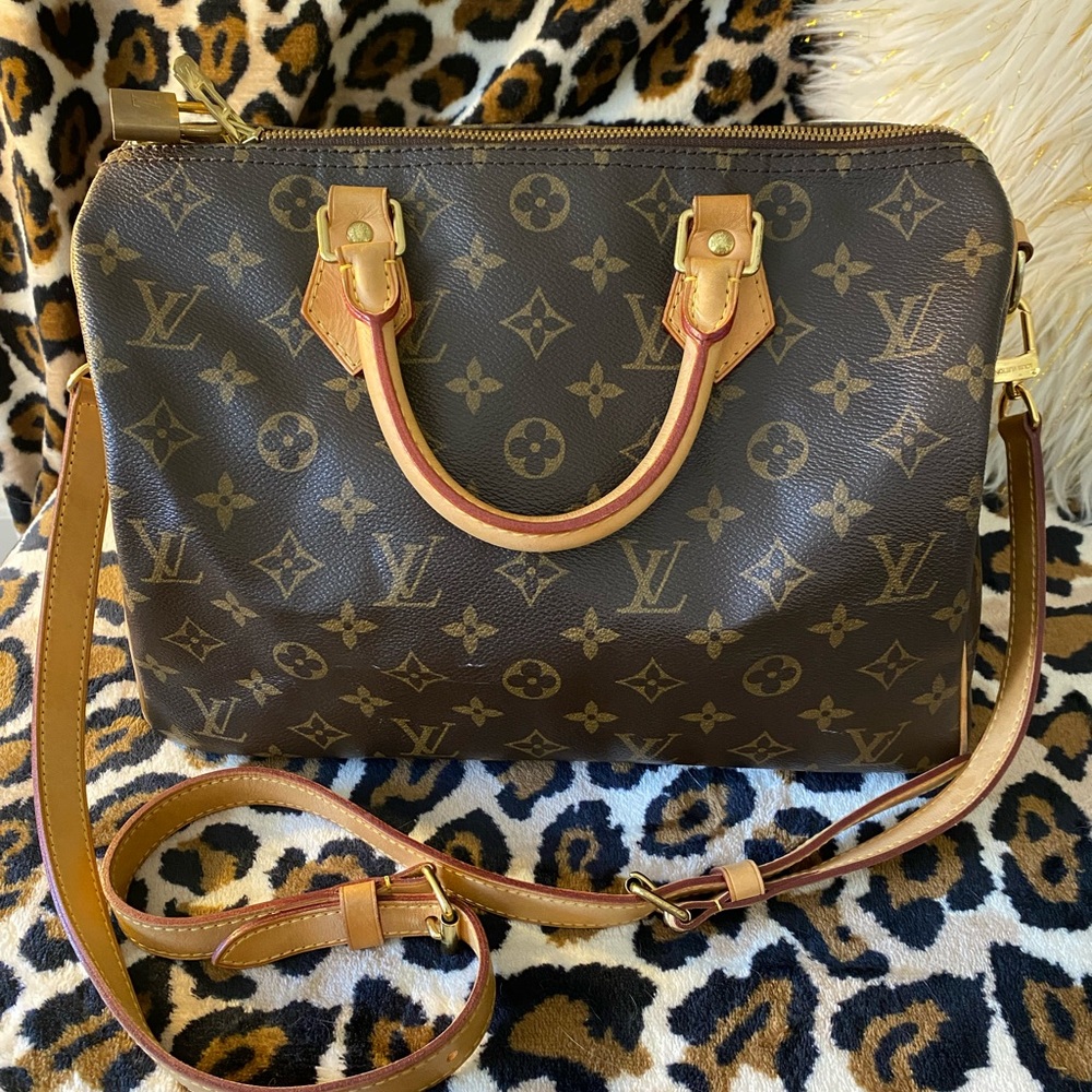Louis Vuitton Monogram Speedy 30 Crossbody Bag